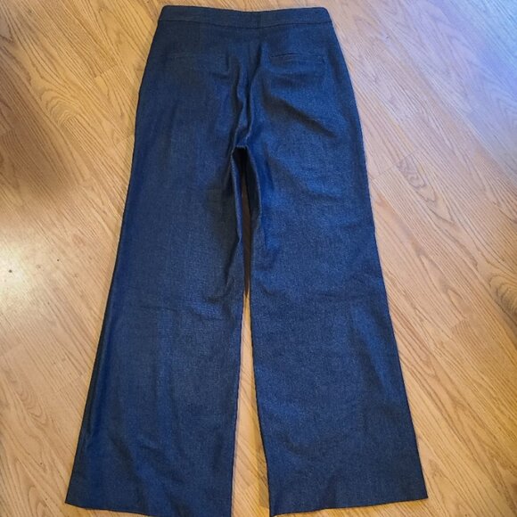 NEW NWOT! ADAM LIPPES INDIGO DENIM WIDE LEG SAILOR PANTS PEARL BUTTON HI RISE 10 - Picture 5 of 8